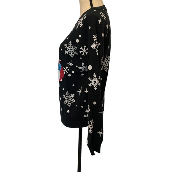 RUDOLPH THE RED NOSED REINDEER SANTA CHRISTMAS HOLIDAY SWEATSHIRT SNOWFLAKES S - Picture 6 of 10